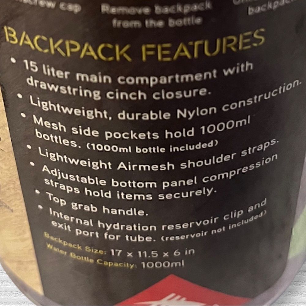 High Sierra Teal Back Pack In A Bottle‎ - Picture 3 of 5